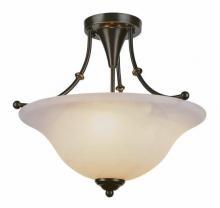  6540 WB - Perkins 3-Light Armed Semi Flush Indoor Ceiling Light with Glass Bowl Shade